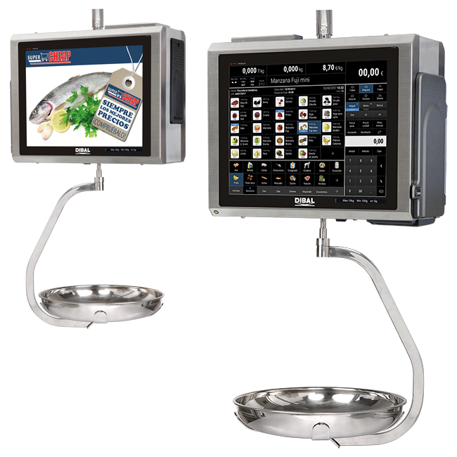 Balanzas PC CS-2255 Colgante Inox Etiquetas (o Tickets) 2" Linerless Autocutter